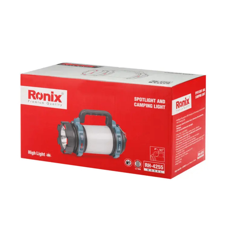 نورافکن لیتیوم حرفه ای با برد 1200 متر رونیکس مدل RH-4255