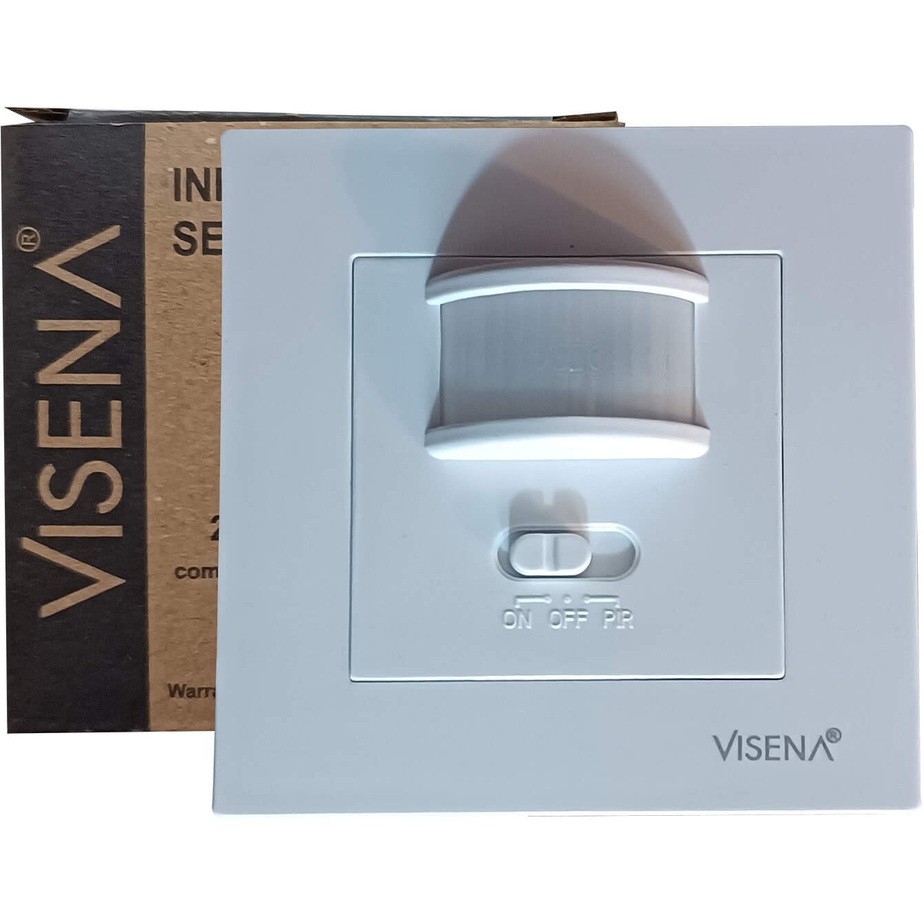 سنسور توکار پریزی دیواری سفید دو سیمه ویسنا (VS02E)