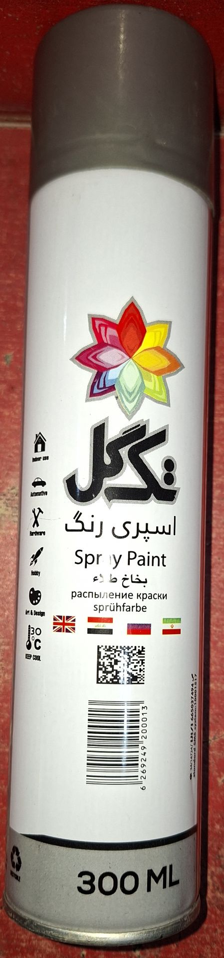 اسپری رنگ نقره ای تک گل